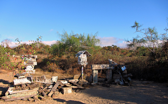 Post office bay, galapagos islands