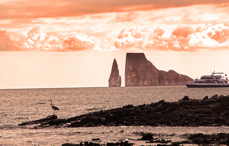 Galapagos Islands, View on Leon Dormido, Island of Espanola