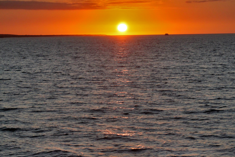 Sunset in the galapagos islands