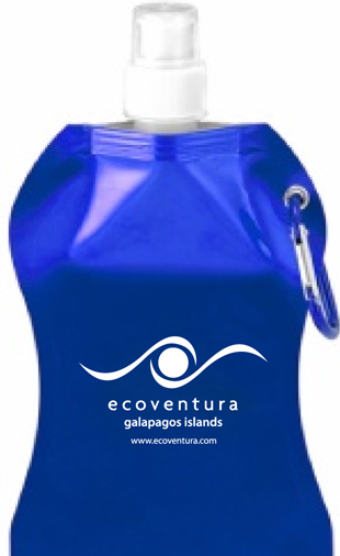 ecoventura reuseable water bottle in the galapagos islands